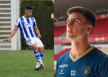 Alex Carbonell (izquierda) y Jorge Aguirre son dos futbolistas nacidos en Europa de ascendencia cubana que podrían representar a la selección caribeña en el futuro. Foto: Befunky.